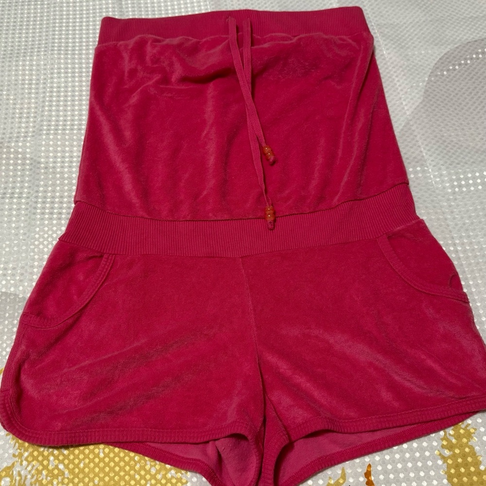 Vintage Pink Strapless Jumper Shorts